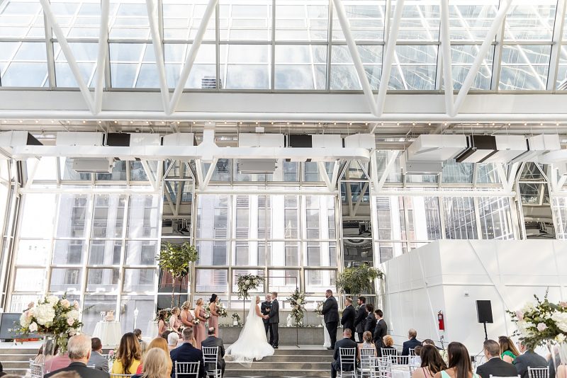 Modern Mauve Wedding at Wintergarden PPG Place. For more chic wedding ideas, visit burghbrides.com!
