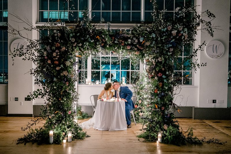 Floral Filled Energy Innovation Center Microwedding. For more small wedding ideas, visit burghbrides.com!