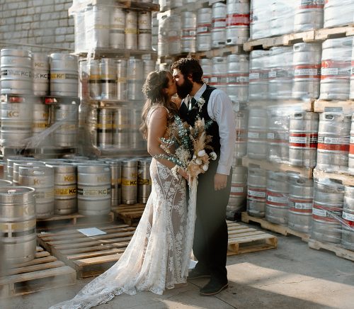 Industrial Boho Penn Brewery Wedding. For more boho wedding ideas, visit burghbrides.com!