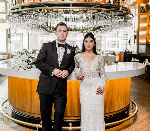 Luxe Art Deco Downtown Pittsburgh Wedding. For more modern wedding ideas, visit burghbrides.com!