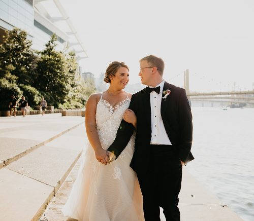 Playful Heinz History Center Wedding with Ribbon Details. For more Pittsburgh wedding ideas, visit burghbrides.com!