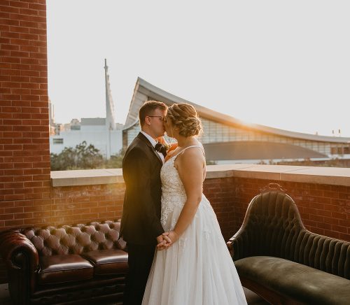 Playful Heinz History Center Wedding with Ribbon Details. For more Pittsburgh wedding ideas, visit burghbrides.com!