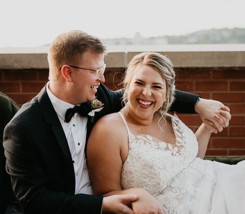 Playful Heinz History Center Wedding with Ribbon Details. For more Pittsburgh wedding ideas, visit burghbrides.com!