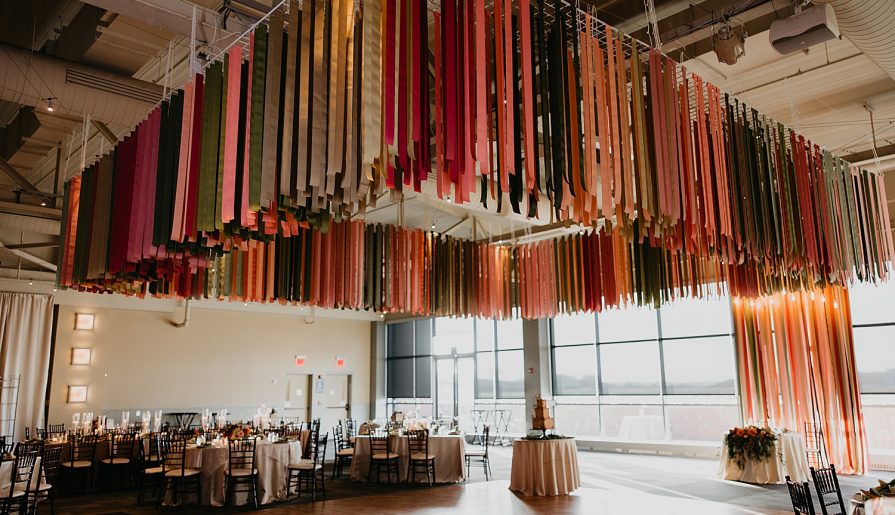 Playful Heinz History Center Wedding with Ribbon Details. For more Pittsburgh wedding ideas, visit burghbrides.com!