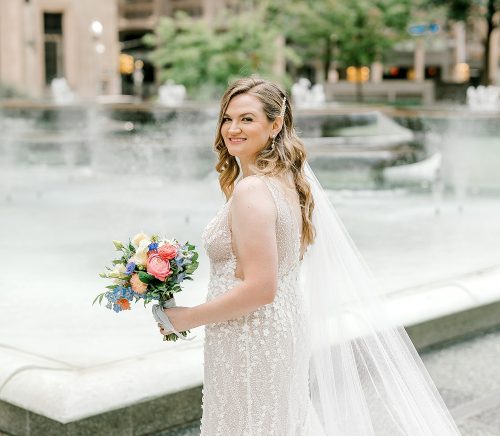 Garden Inspired Tent Wedding with Pretty Colors & Textures. For more spring wedding ideas, visit burghbrides.com!