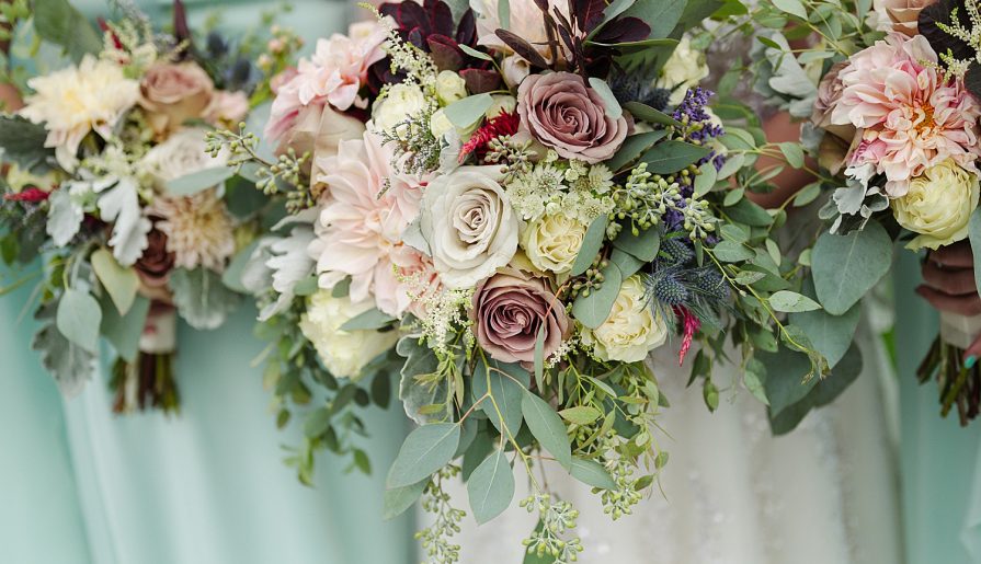 Shady Elms Farm Wedding with Mint Accents. For more rustic wedding ideas, visit burghbrides.com!