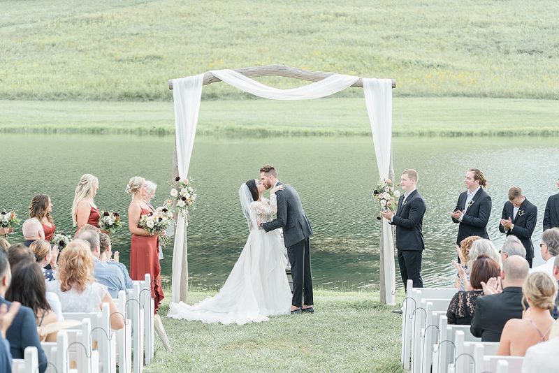 Stunning Lakeside Wedding at Bramblewood. For more rustic wedding ideas, visit burghbrides.com!