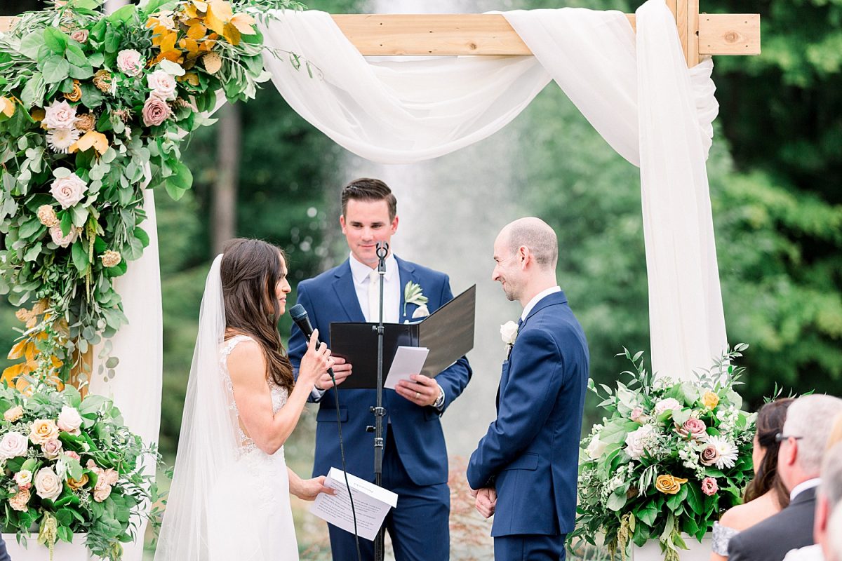 Sweet & Serene Wedding at The Barn at Maple Falls. For more romantic wedding ideas, visit burghbrides.com!