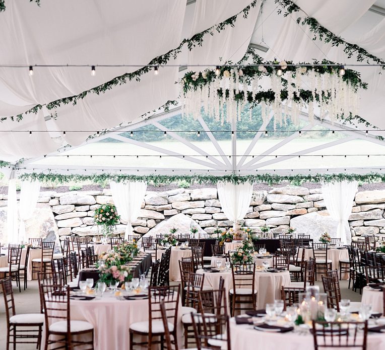 Sweet & Serene Wedding at The Barn at Maple Falls. For more romantic wedding ideas, visit burghbrides.com!