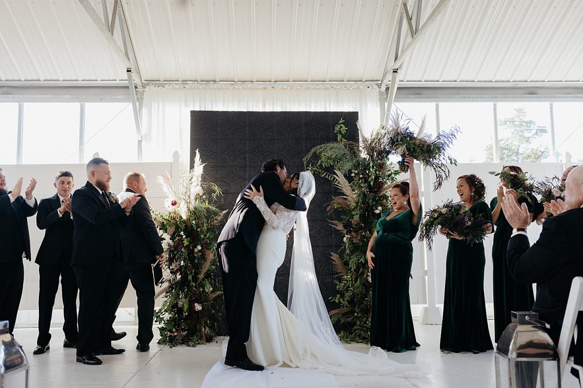 Modern Edgy Wedding at The Atrium. For more Pittsburgh wedding ideas, visit burghbrides.com!