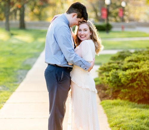 Reminiscent Engagement Session at Grove City College | Burgh Brides | Erica Dietz Photography