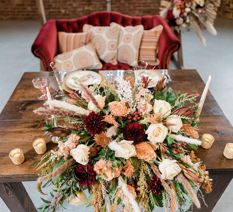 Boho Maroon & Peach MuseumLab Wedding | Burgh Brides | Frank Vilsack Photography