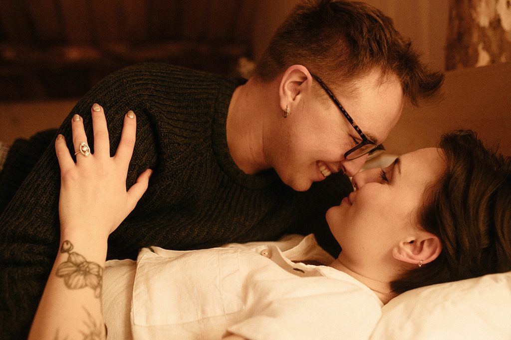 Cozy Cabin Engagement Session | Burgh Brides | Whitling Photography