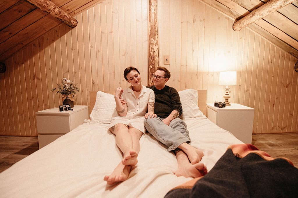 Cozy Cabin Engagement Session | Burgh Brides | Whitling Photography