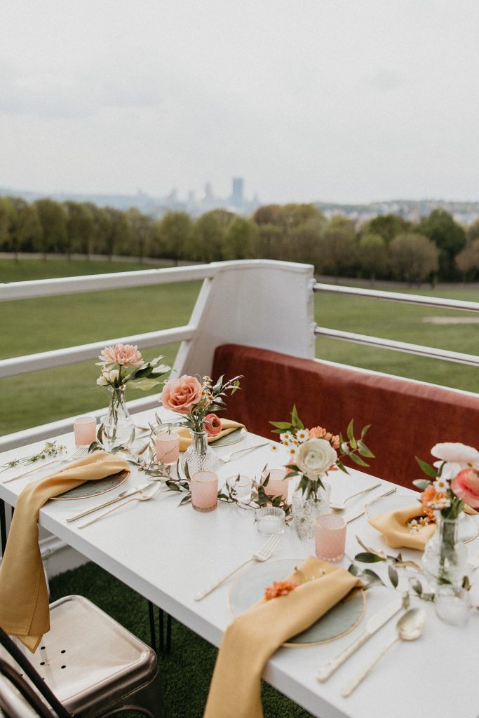 Intimate Double Decker Bus Wedding Inspiration | Burgh Brides | Rachel Rowland Photography