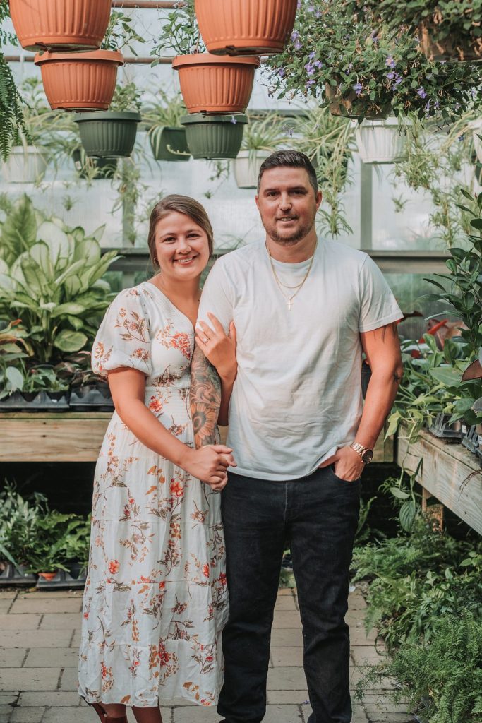 Organic Greenhouse Engagement Session | Burgh Brides | Sam Brooks Photography