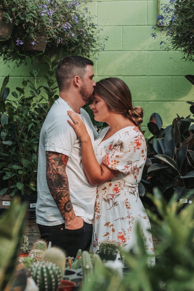 Organic Greenhouse Engagement Session | Burgh Brides | Sam Brooks Photography