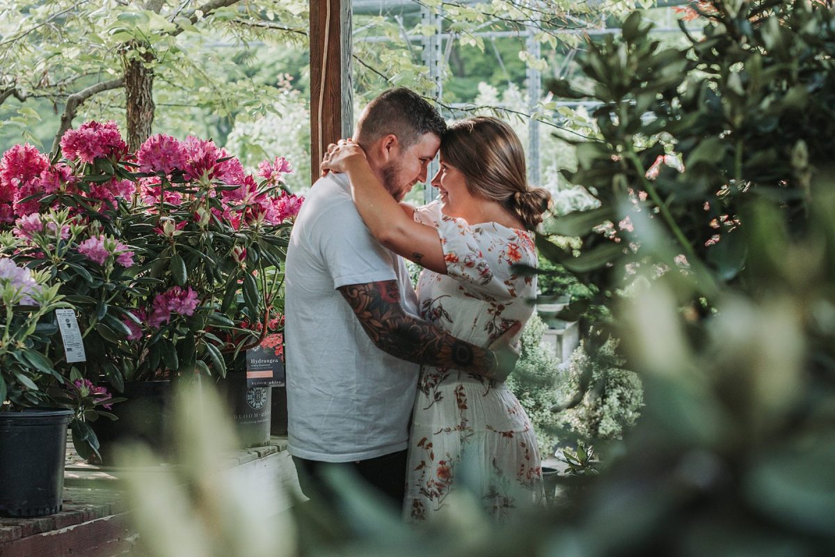 Organic Greenhouse Engagement Session | Burgh Brides | Sam Brooks Photography