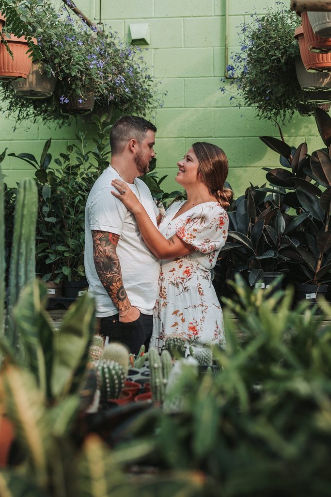 Organic Greenhouse Engagement Session | Burgh Brides | Sam Brooks Photography
