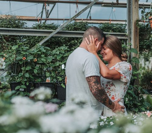 Organic Greenhouse Engagement Session | Burgh Brides | Sam Brooks Photography