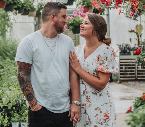 Organic Greenhouse Engagement Session | Burgh Brides | Sam Brooks Photography