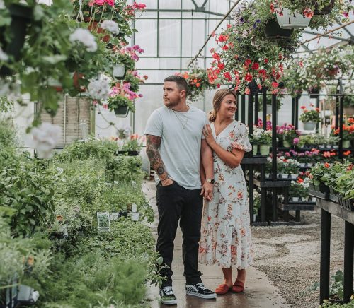 Organic Greenhouse Engagement Session | Burgh Brides | Sam Brooks Photography
