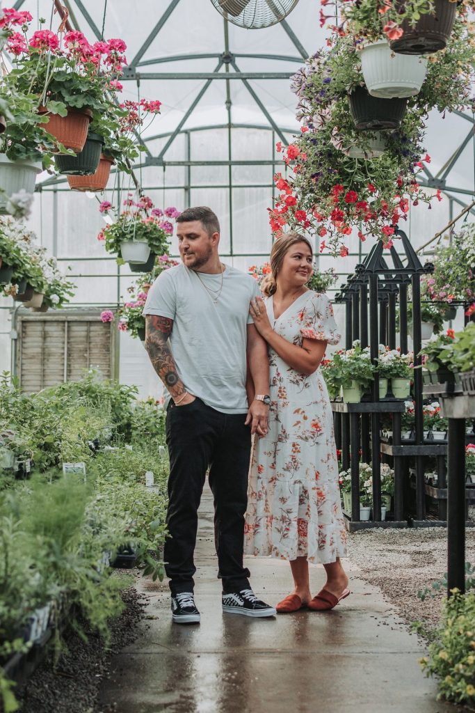 Organic Greenhouse Engagement Session | Burgh Brides | Sam Brooks Photography