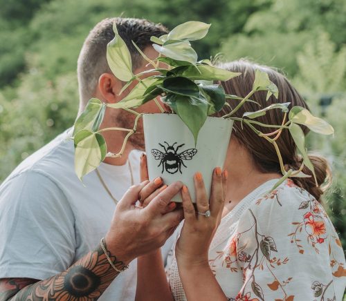 Organic Greenhouse Engagement Session | Burgh Brides | Sam Brooks Photography
