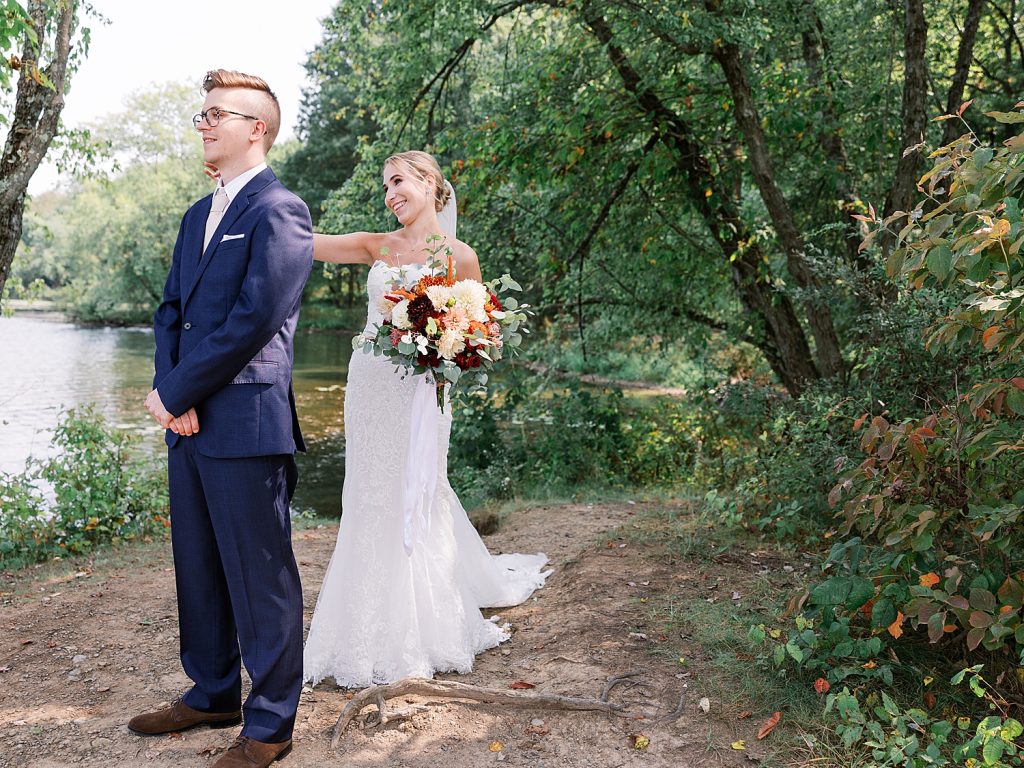 White Barn Wedding in Sunset Colors | Burgh Brides | Anne Troxel Photography