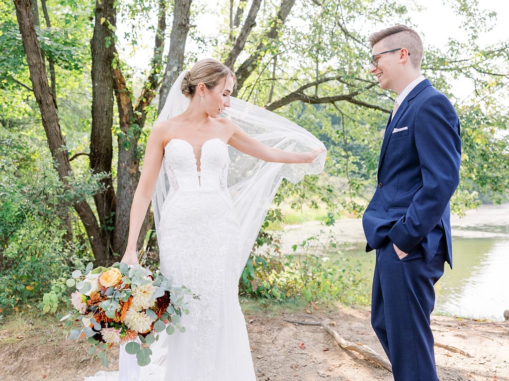 White Barn Wedding in Sunset Colors | Burgh Brides | Anne Troxel Photography