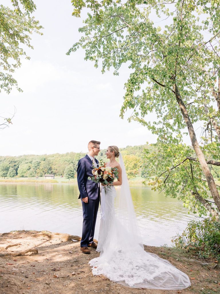 White Barn Wedding in Sunset Colors | Burgh Brides | Anne Troxel Photography