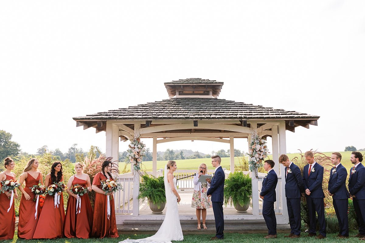 White Barn Wedding in Sunset Colors | Burgh Brides | Anne Troxel Photography