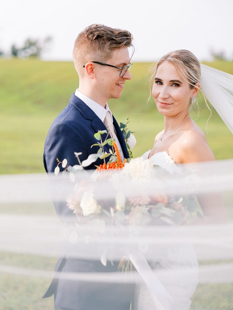 White Barn Wedding in Sunset Colors | Burgh Brides | Anne Troxel Photography