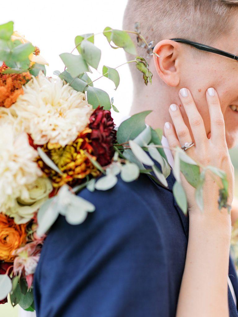 White Barn Wedding in Sunset Colors | Burgh Brides | Anne Troxel Photography