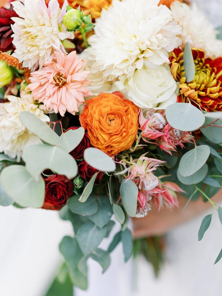 White Barn Wedding in Sunset Colors | Burgh Brides | Anne Troxel Photography