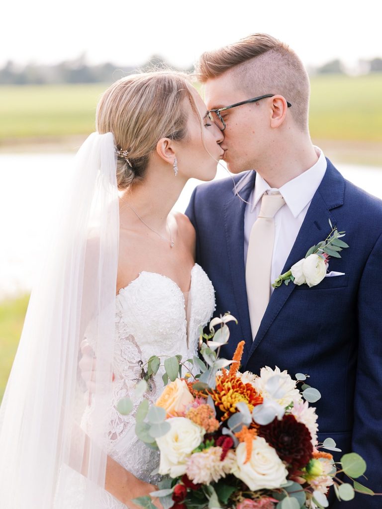 White Barn Wedding in Sunset Colors | Burgh Brides | Anne Troxel Photography
