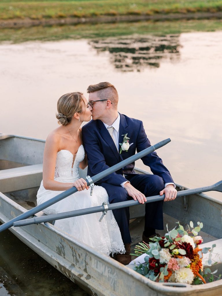 White Barn Wedding in Sunset Colors | Burgh Brides | Anne Troxel Photography