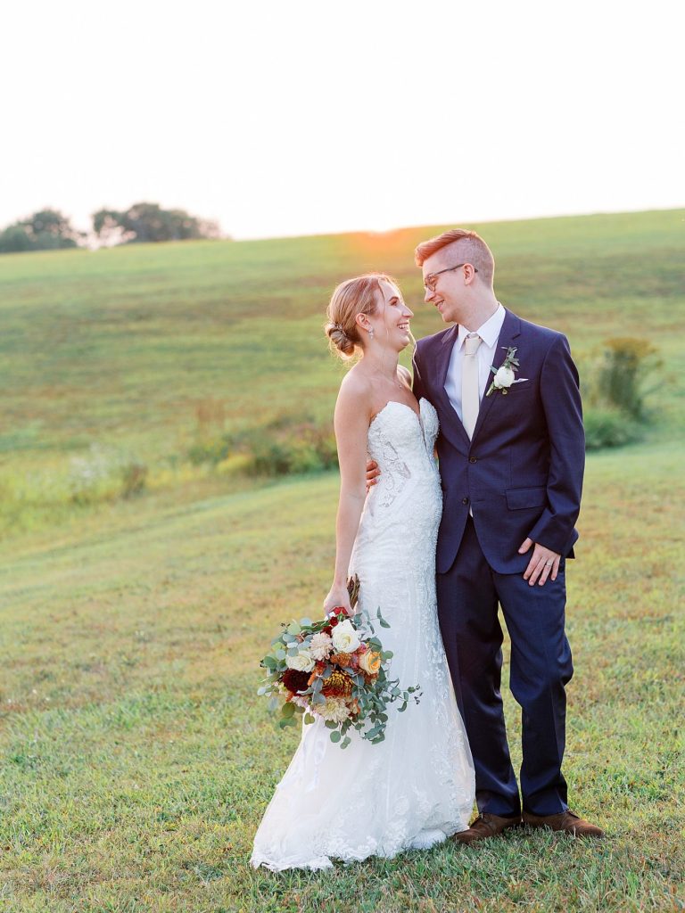 White Barn Wedding in Sunset Colors | Burgh Brides | Anne Troxel Photography