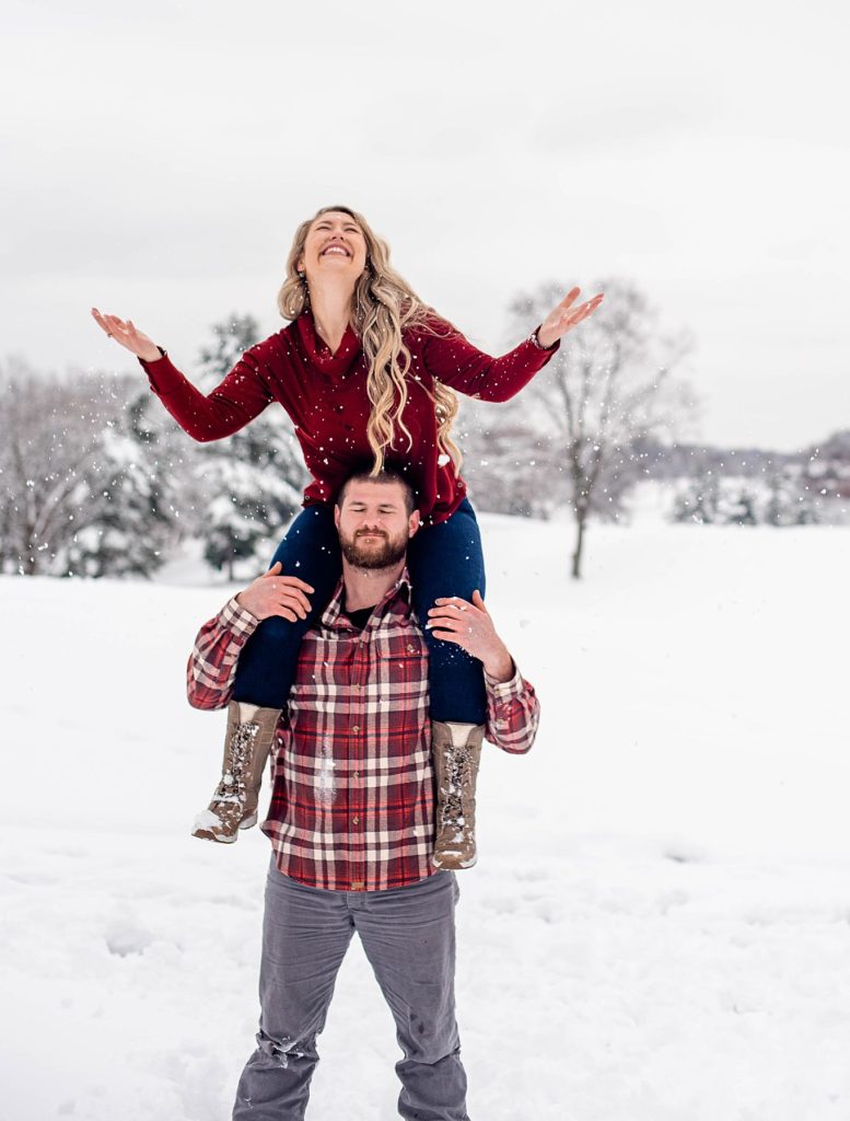 Impromptu Winter Engagement Shoot Chases New Fallen Snow | Burgh Brides | Kashia Lee Photography