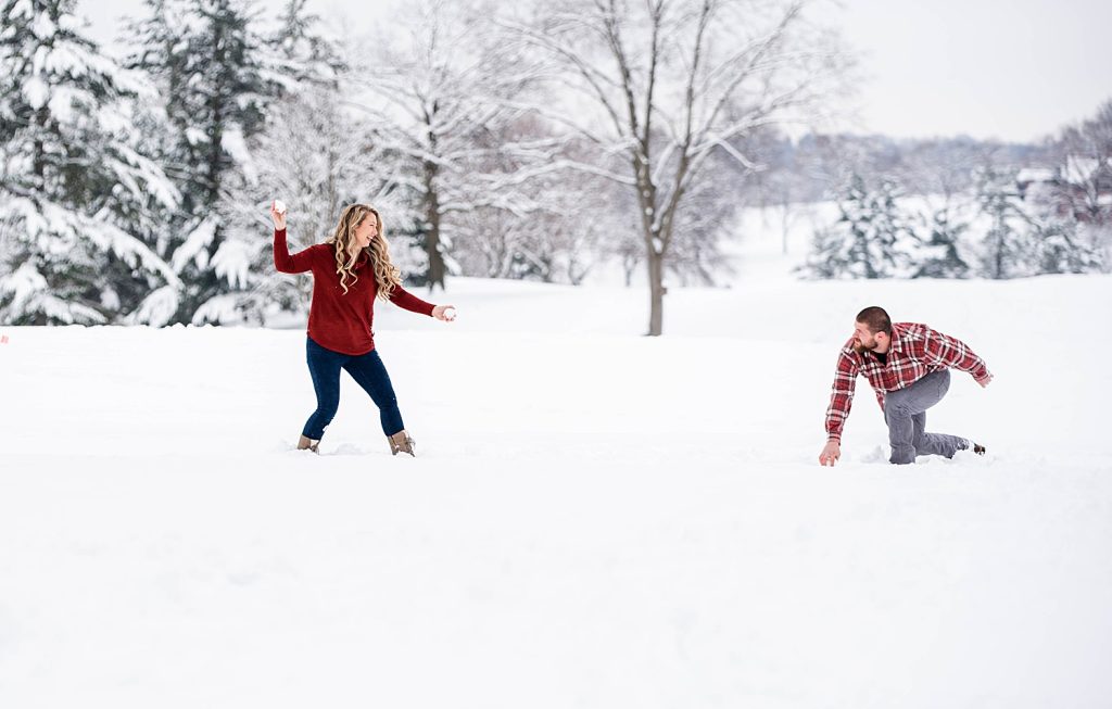 Impromptu Winter Engagement Shoot Chases New Fallen Snow | Burgh Brides | Kashia Lee Photography