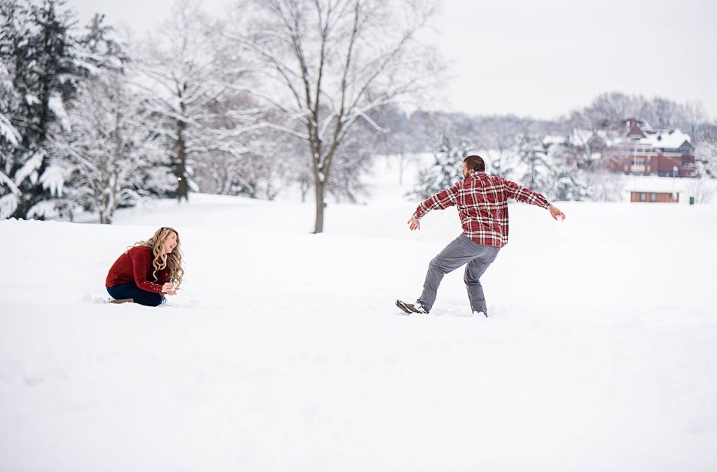 Impromptu Winter Engagement Shoot Chases New Fallen Snow | Burgh Brides | Kashia Lee Photography