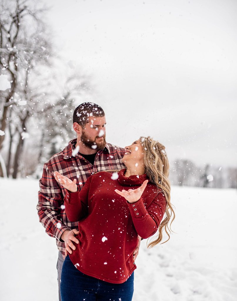 Impromptu Winter Engagement Shoot Chases New Fallen Snow | Burgh Brides | Kashia Lee Photography