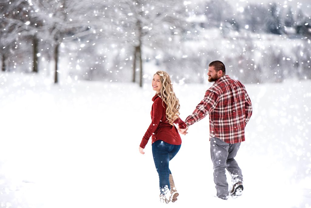 Impromptu Winter Engagement Shoot Chases New Fallen Snow | Burgh Brides | Kashia Lee Photography
