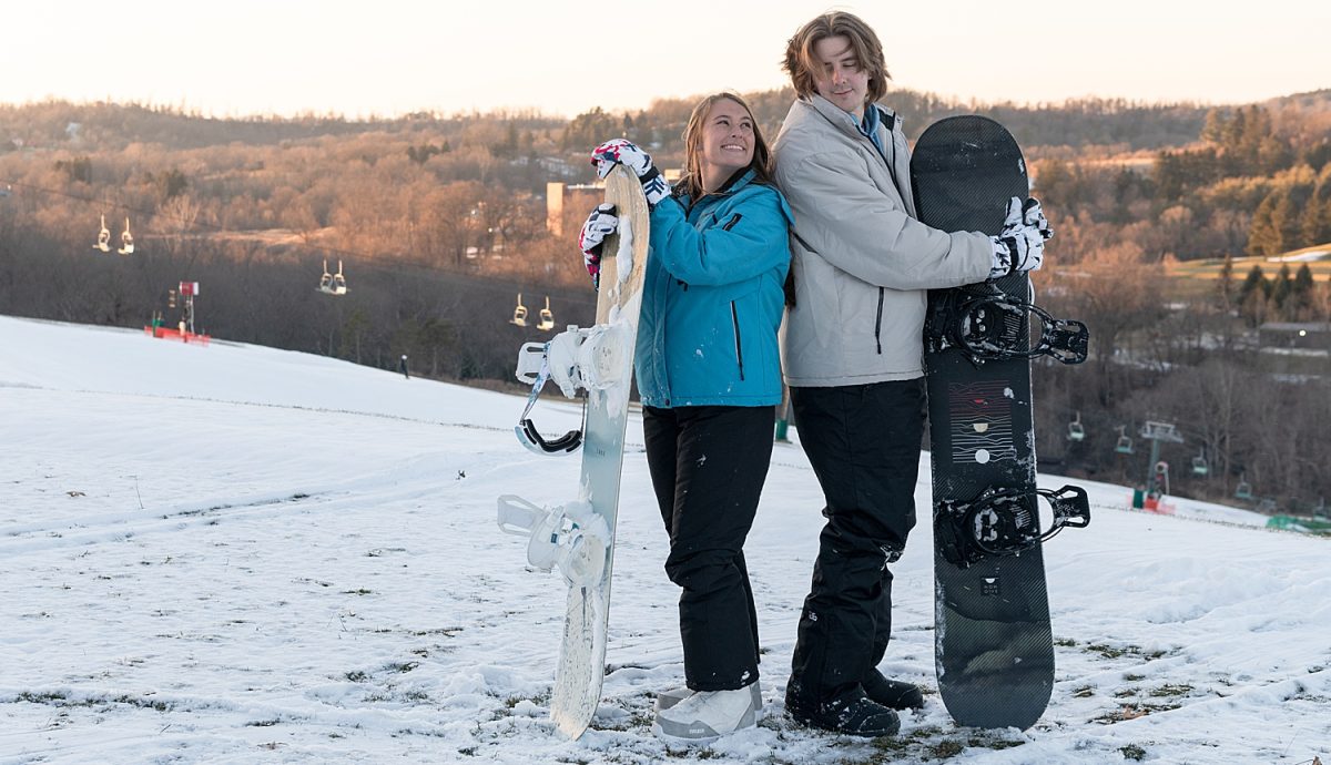 Snowboard-Inspired Engagement Shoot in Oglebay Park | Burgh Brides | Karissa Nicole Photography