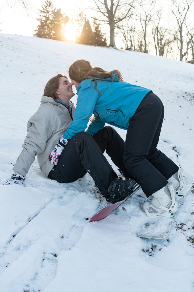 Snowboard-Inspired Engagement Shoot in Oglebay Park | Burgh Brides | Karissa Nicole Photography