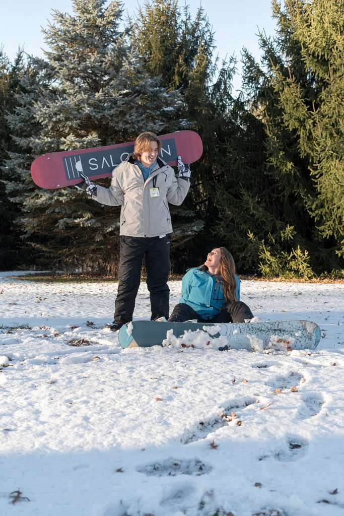 Snowboard-Inspired Engagement Shoot in Oglebay Park | Burgh Brides | Karissa Nicole Photography