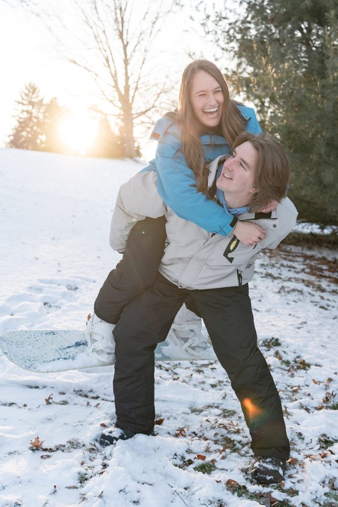 Snowboard-Inspired Engagement Shoot in Oglebay Park | Burgh Brides | Karissa Nicole Photography