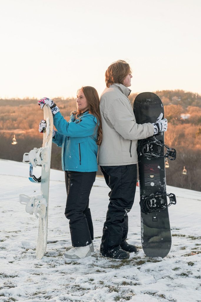 Snowboard-Inspired Engagement Shoot in Oglebay Park | Burgh Brides | Karissa Nicole Photography