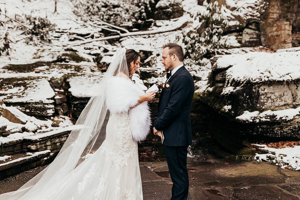 Snowy But Warm Seven Springs Wedding | Burgh Brides | Alyssa Vanston Photography