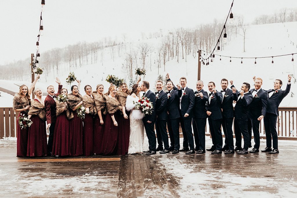 Snowy But Warm Seven Springs Wedding | Burgh Brides | Alyssa Vanston Photography